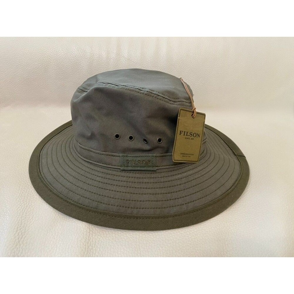 Filson Summer Packer Hat - Canvas Cotton NWT - Otter Green - Made In USA MEDIUM
